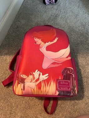 Loungefly Red and Pink Disney Character Mini Backpack